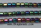 CHE780 15.5 inches 2*2mm drum plated hematite beads wholesale