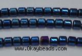 CHE781 15.5 inches 2*2mm drum plated hematite beads wholesale