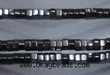 CHE822 15.5 inches 4*4mm hexagon hematite beads wholesale