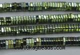 CHE828 15.5 inches 1*2mm hexagon plated hematite beads wholesale