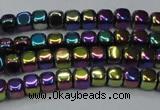 CHE860 15.5 inches 3*3mm dice platedhematite beads wholesale