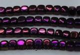 CHE861 15.5 inches 3*3mm dice platedhematite beads wholesale