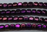 CHE870 15.5 inches 4*4mm dice platedhematite beads wholesale