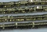 CHE914 15.5 inches 1*3mm hexagon plated hematite beads wholesale