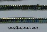 CHE923 15.5 inches 1*3mm triangle plated hematite beads wholesale