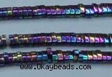 CHE933 15.5 inches 1*2*3mm oval plated hematite beads wholesale