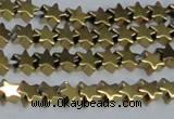 CHE947 15.5 inches 6mm star plated hematite beads wholesale