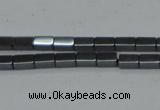 CHE953 15.5 inches 2*4mm cuboid hematite beads wholesale