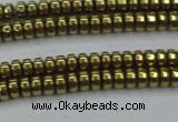 CHE964 15.5 inches 1.5*3mm rondelle plated hematite beads wholesale