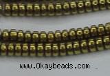 CHE968 15.5 inches 2*4mm rondelle plated hematite beads wholesale