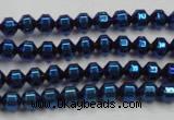 CHE977 15.5 inches 4*4mm plated hematite beads wholesale