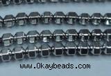 CHE981 15.5 inches 4*4mm plated hematite beads wholesale