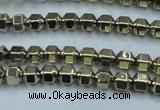 CHE982 15.5 inches 4*4mm plated hematite beads wholesale