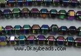 CHE985 15.5 inches 4*4mm plated hematite beads wholesale