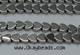 CHE991 15.5 inches 4*4mm heart plated hematite beads wholesale