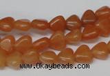 CHG02 15.5 inches 8*8mm heart red aventurine beads wholesale