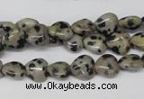 CHG03 15.5 inches 8*8mm heart dalmatian jasper beads wholesale