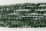 CHG104 15.5 inches 6mm flat heart African jade gemstone beads wholesale