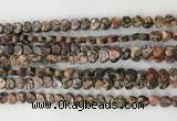 CHG108 15.5 inches 6mm flat heart leopardskin jasper beads wholesale