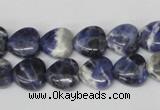 CHG11 15.5 inches 10*10mm heart sodalite gemstone beads wholesale