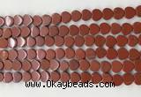 CHG121 15.5 inches 8mm flat heart red jasper beads wholesale