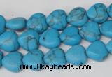 CHG15 15.5 inches 10*10mm heart turquoise gemstone beads wholesale