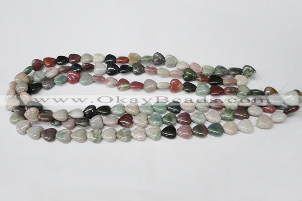 CHG17 15.5 inches 10*10mm heart Indian agate gemstone beads wholesale