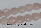 CHG25 15.5 inches 10*10mm heart rose quartz beads wholesale