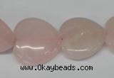 CHG80 15.5 inches 20*20mm heart rose quartz beads wholesale