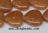 CHG81 15.5 inches 20*20mm heart red aventurine beads wholesale