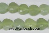 CHG93 15.5 inches 12*12mm faceted heart New jade beads wholesale