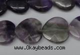 CHG97 15.5 inches 18*18mm faceted heart amethyst beads wholesale