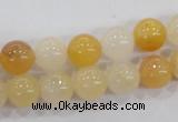 CHJ04 15.5 inches 10mm round honey jade stone beads wholesale