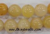 CHJ06 15.5 inches 14mm round honey jade stone beads wholesale