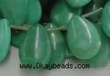 CHM10 16 inches 18*25mm flat teardrop green hemimorphite beads wholesale