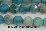 CHM214 15.5 inches 12mm faceted round blue hemimorphite beads