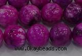 CHM233 15.5 inches 14mm round dyed hemimorphite beads wholesale