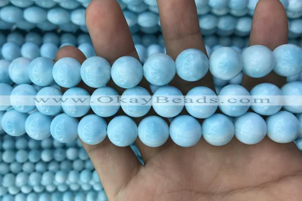 CHM304 15.5 inches 12mm round blue hemimorphite gemstone beads