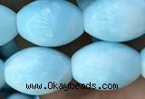 CHM308 15.5 inches 10*14mm rice blue hemimorphite gemstone beads