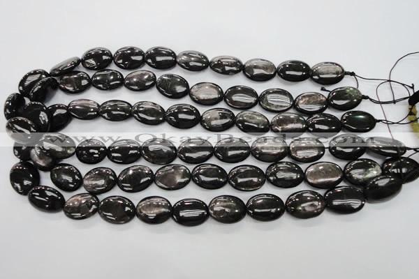 CHS73 15.5 inches 13*18mm oval natural hypersthene beads