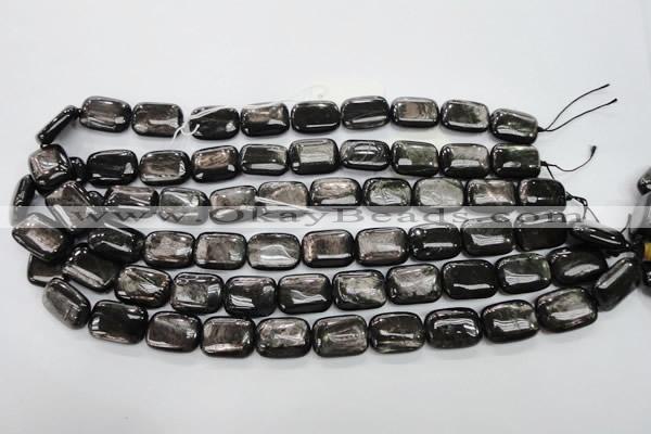 CHS91 15.5 inches 13*18mm rectangle natural hypersthene beads