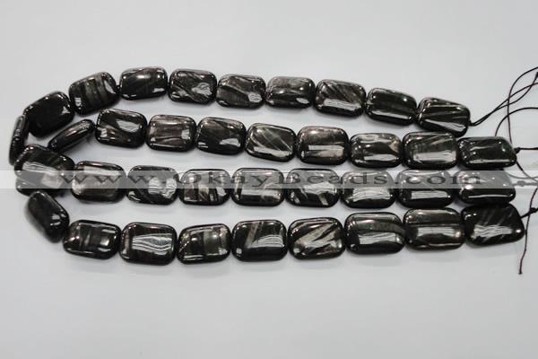 CHS92 15.5 inches 15*20mm rectangle natural hypersthene beads