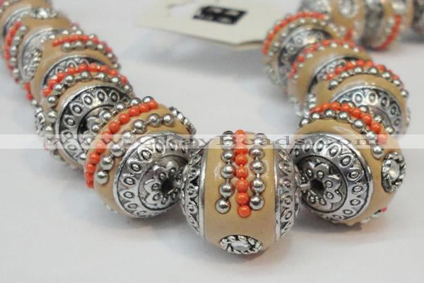 CIB112 18mm round fashion Indonesia jewelry beads wholesale