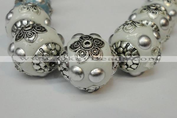 CIB220 18mm round fashion Indonesia jewelry beads wholesale