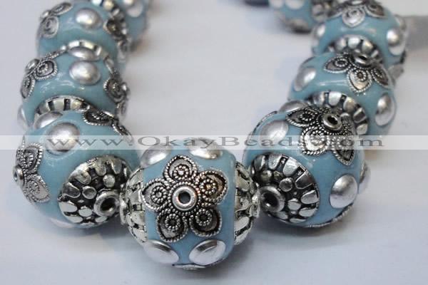 CIB223 18mm round fashion Indonesia jewelry beads wholesale