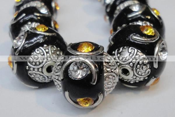 CIB238 15mm round fashion Indonesia jewelry beads wholesale