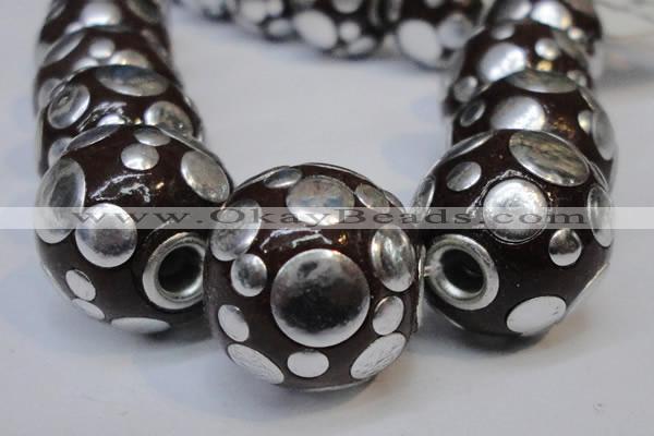 CIB245 18mm round fashion Indonesia jewelry beads wholesale