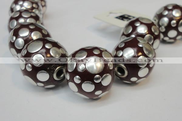 CIB251 22mm round fashion Indonesia jewelry beads wholesale