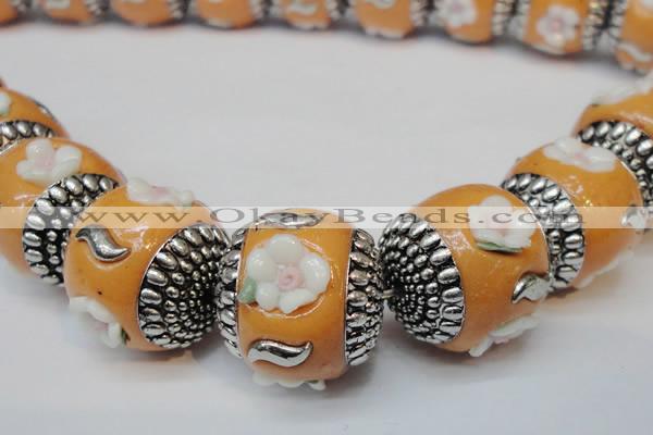 CIB260 17*18mm drum fashion Indonesia jewelry beads wholesale