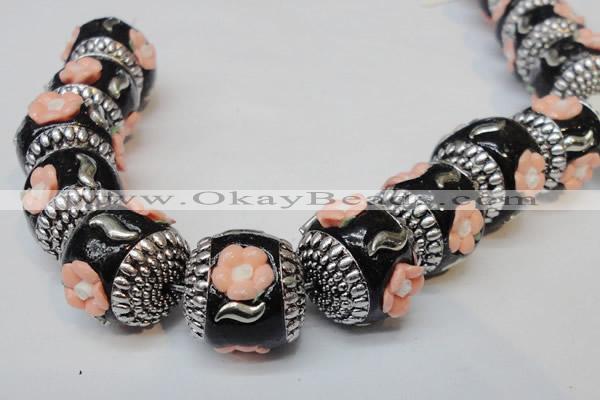 CIB263 17*18mm drum fashion Indonesia jewelry beads wholesale